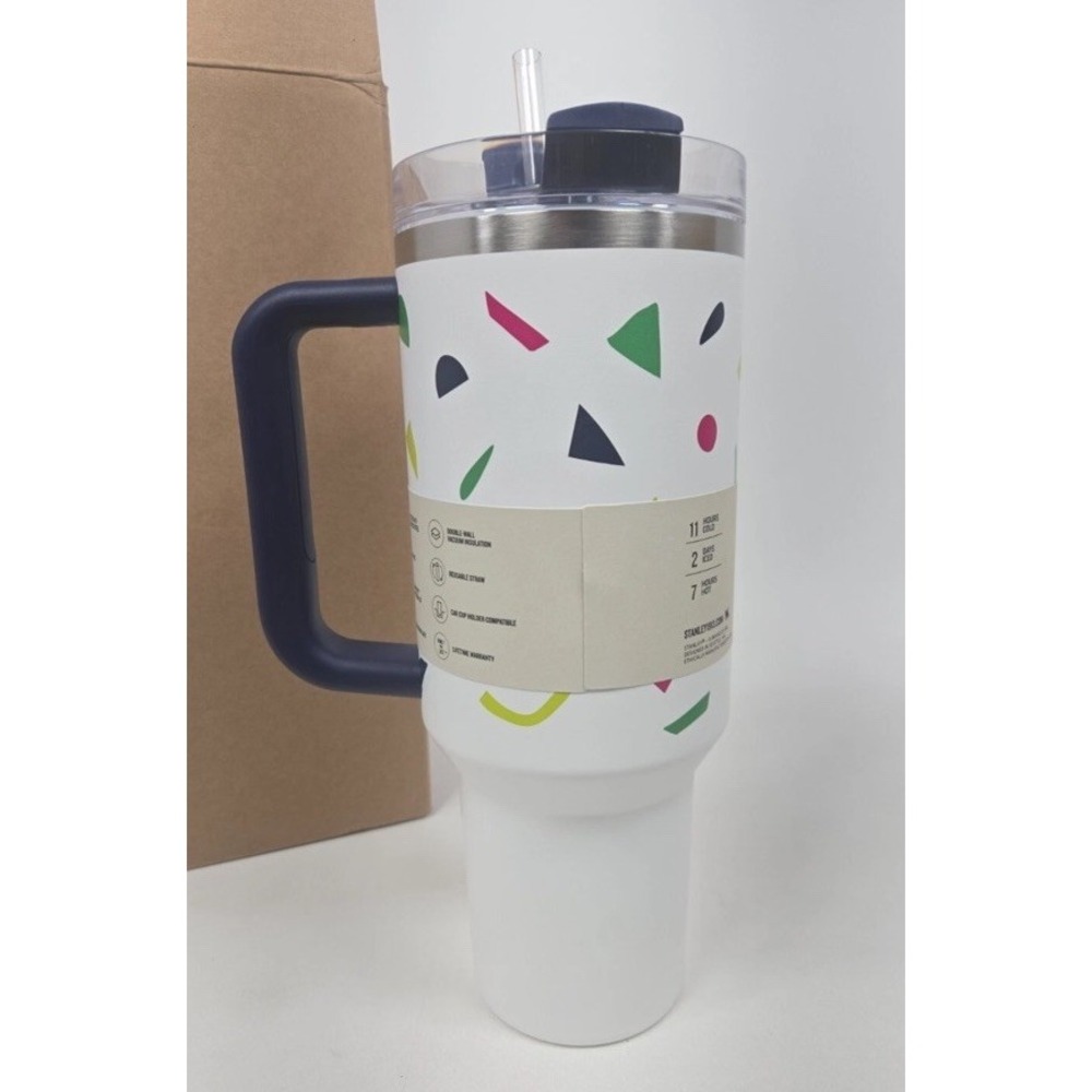Stanley 40oz Stainless Steel H2.0 Flowstate Quencher Tumbler - Abstract Geos - Picture 2 of 2